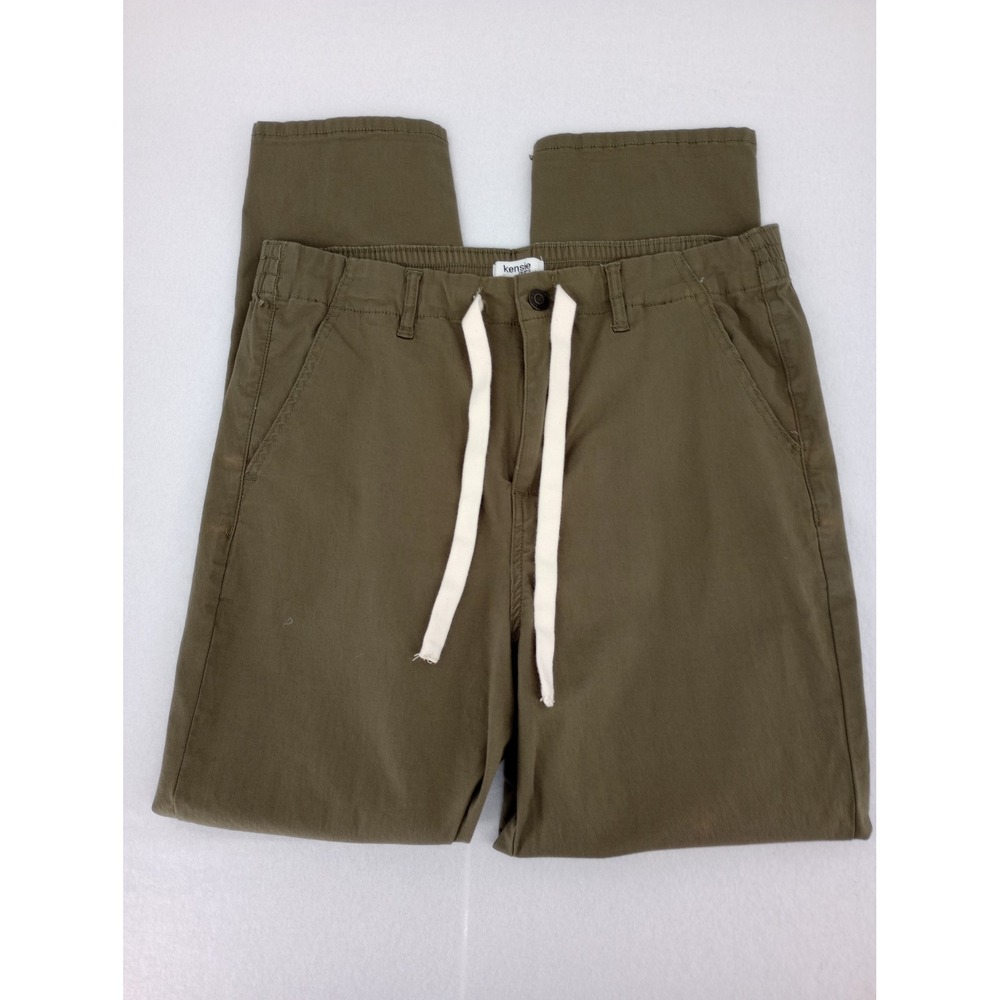 Kensie Jeans The Girlfriend Women 10/30 Olive Green Drawstring Chino Pants